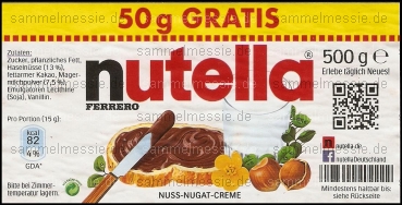 Sammelmessie Nutella Etiketten